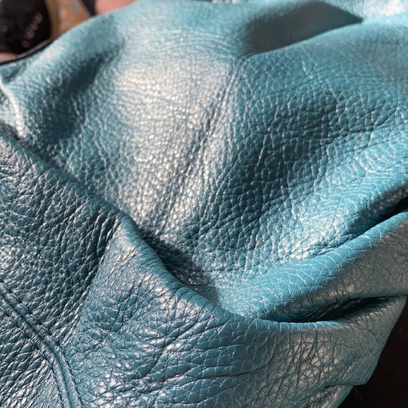 Beautiful Teal Coach Satchel - Picture 3 of 5